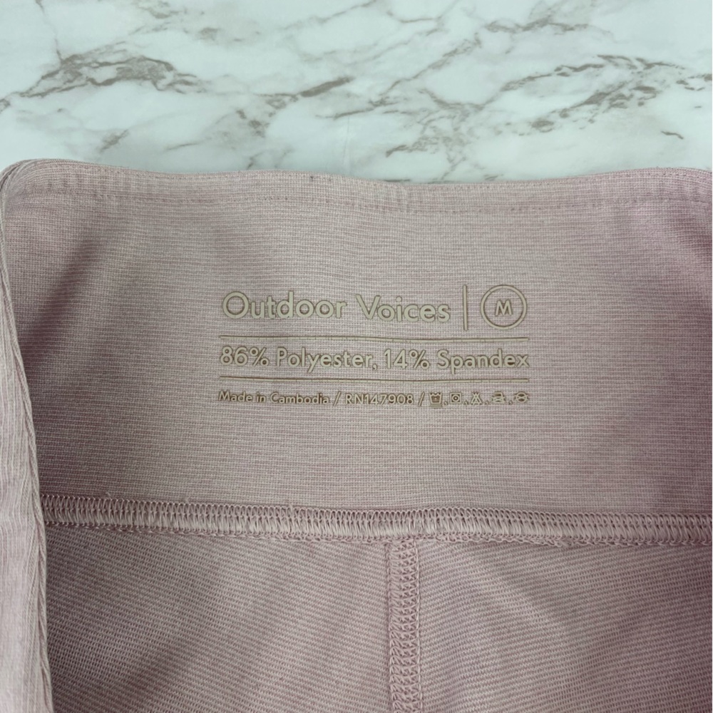 Outdoor Voices Outdoor Voices 7/8 Tri Tone Leggings Pink Space Dye High Rise Med - Picture 3 of 3